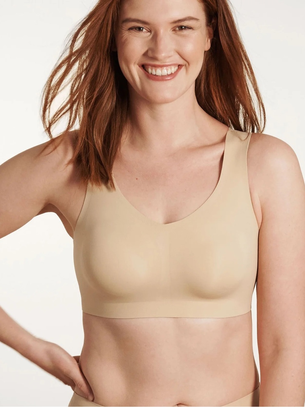 Evelyn & Bobbie The Defy Bra Nude Smoothing Bra Size 3XL